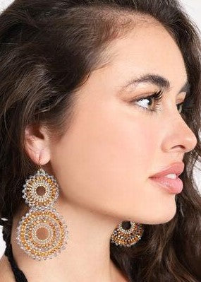 Thai Double Circle Earrings | Shop Coco Rose Boutique Beach & Resort Wear