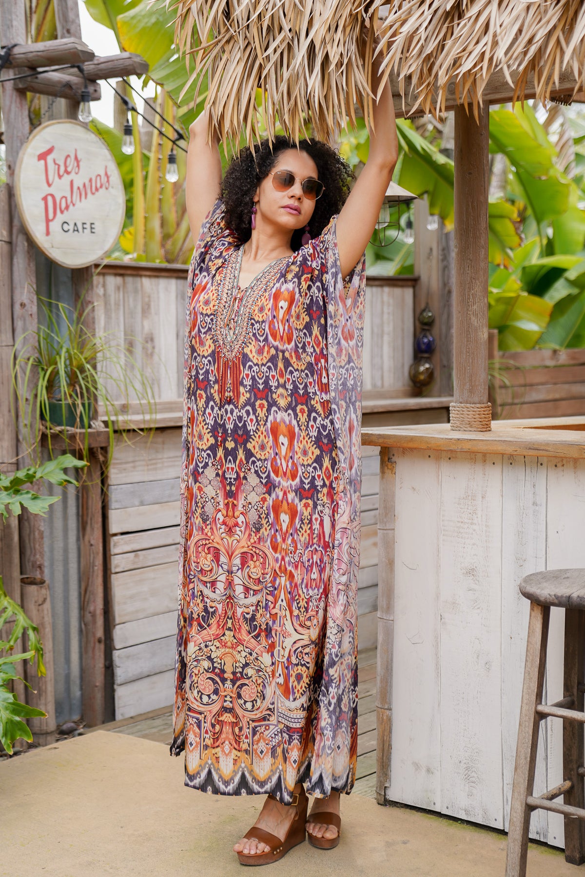 Bombay Jeweled Long Caftan | Shop Coco Rose Boutique Beach & Resort Wear