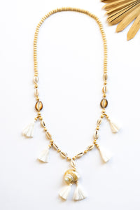 Coco Conch Shell Tassel Necklace | Shop Bali Queen