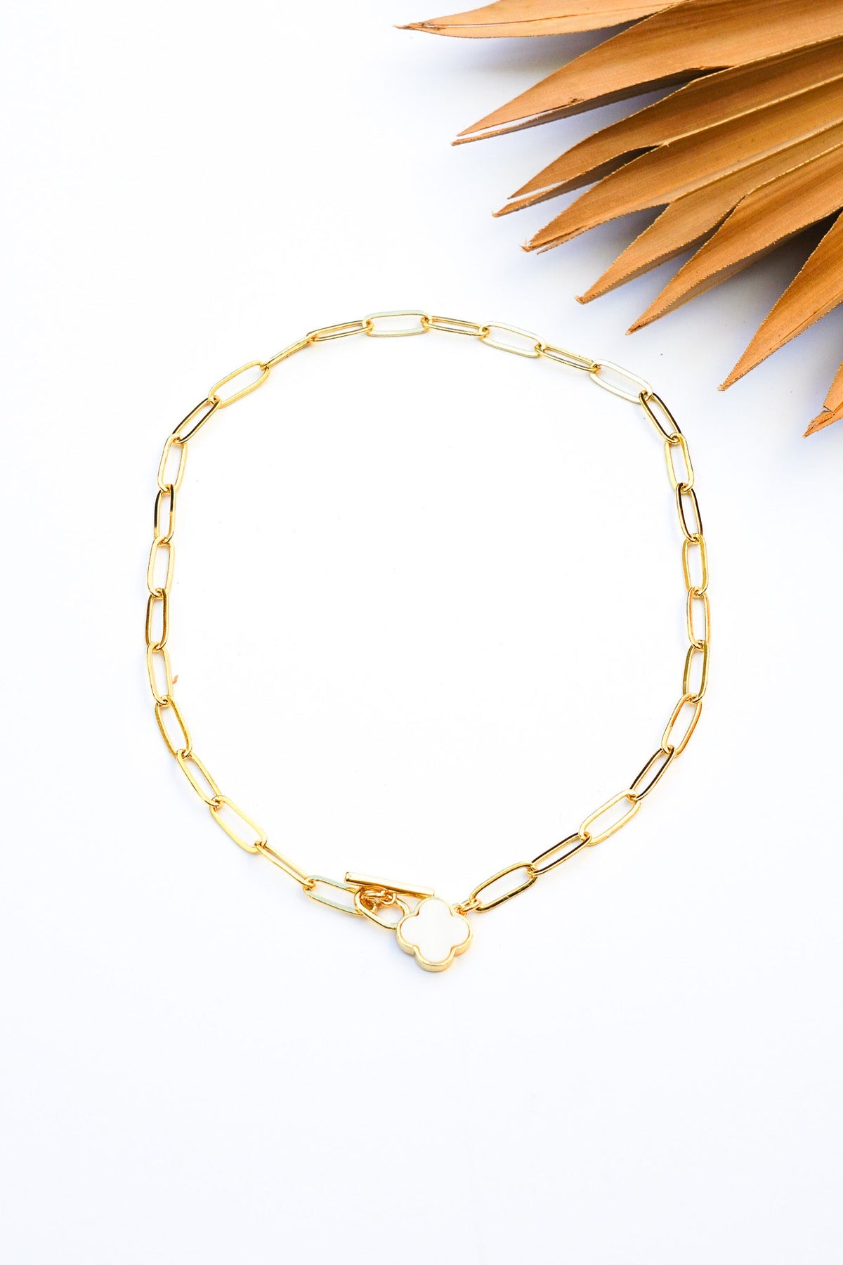 Simple Clover Link Necklace | Shop Coco Rose Boutique Beach & Resort Wear