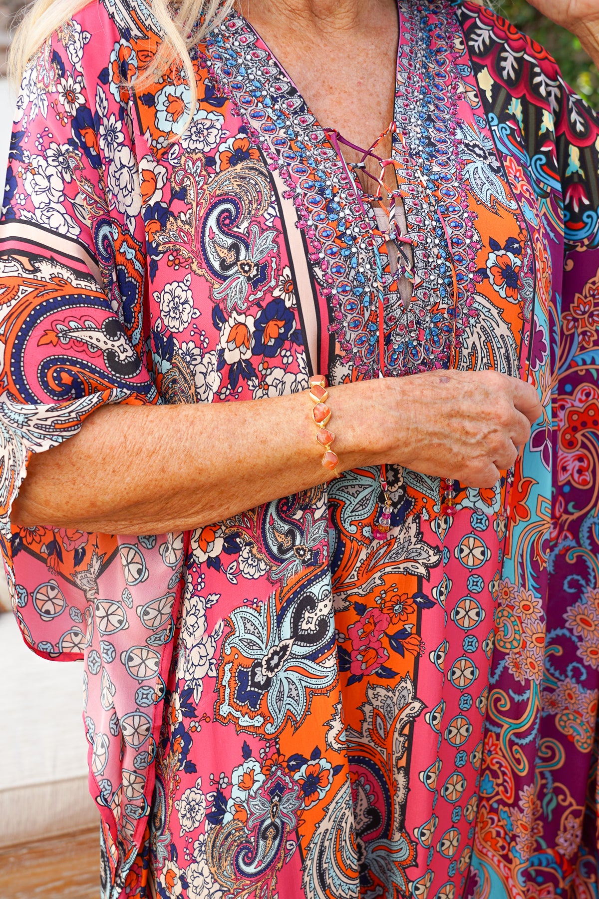 Bombay Jeweled Long Caftan | Shop Coco Rose Boutique Beach & Resort Wear