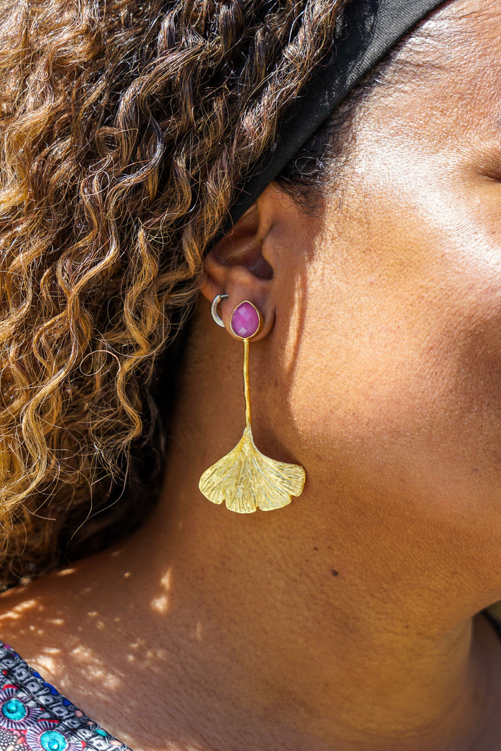 Dasha Pink Lotus Drop Earring | Shop Coco Rose Boutique Beach & Resort Wear