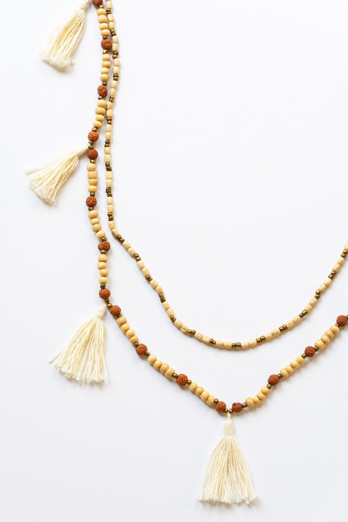 Lilo Layered Wooden Tassel Necklace | Shop Bali Queen