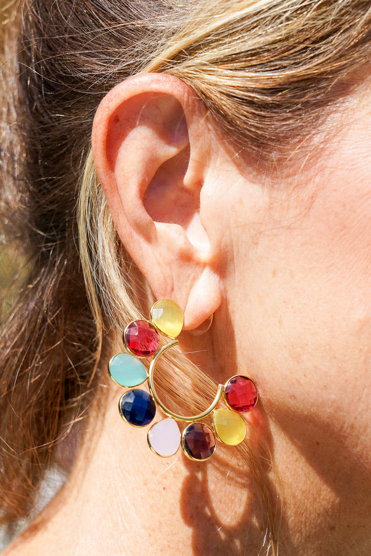 Dasha Crescent Chalcedony Earring | Shop Coco Rose Boutique Beach & Resort Wear