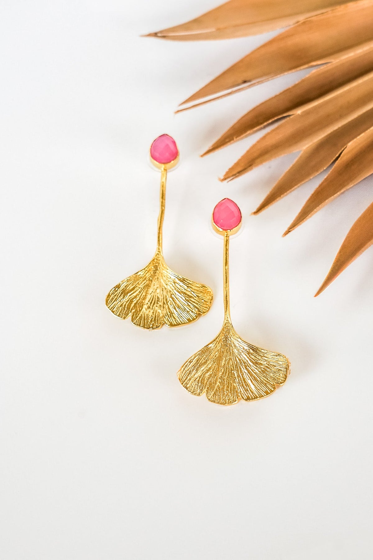 Dasha Pink Lotus Drop Earring | Shop Bali Queen