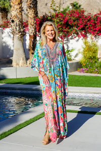 Bombay Jeweled Long Caftan | Shop Coco Rose Boutique Beach & Resort Wear