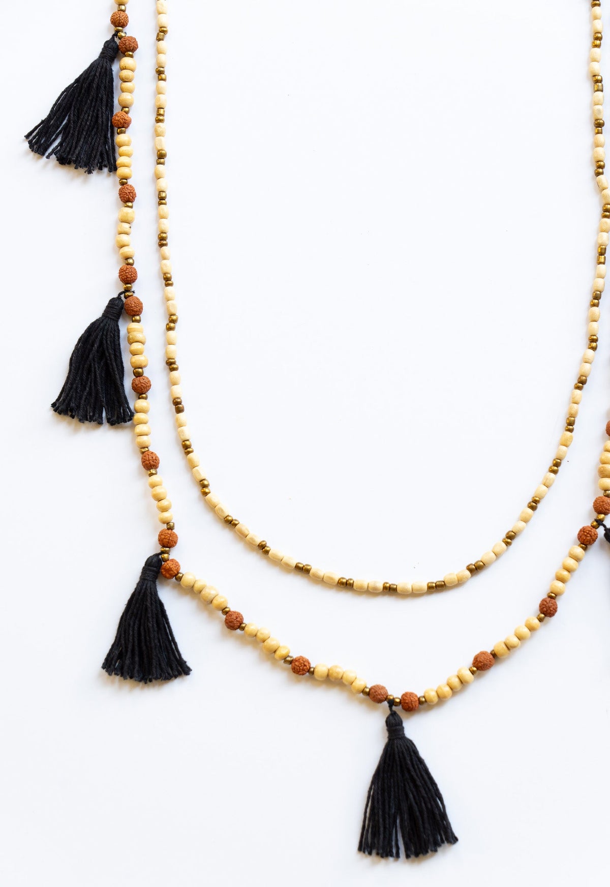 Lilo Layered Wooden Tassel Necklace | Shop Bali Queen