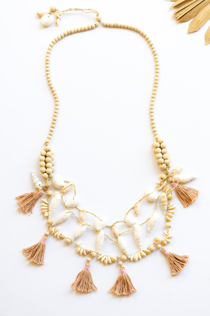Cabana Shell Tassel Necklace | Shop Bali Queen