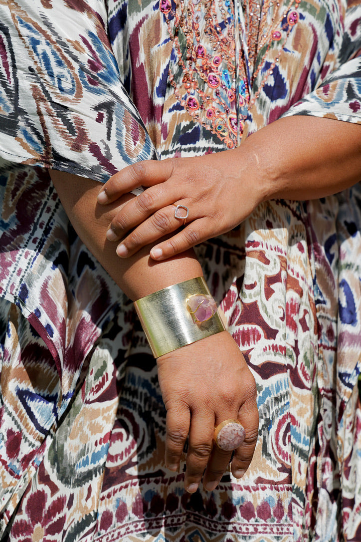 Dasha Amethyst Golden Cuff | Shop Coco Rose Boutique Beach & Resort Wear