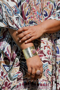 Dasha Amethyst Golden Cuff | Shop Coco Rose Boutique Beach & Resort Wear