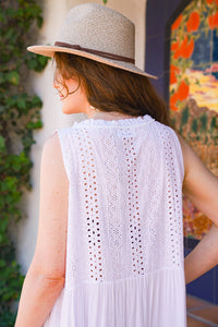 Eyelet Gypsy Maxi Tank Dress | Shop Coco Rose Boutique Beach & Resort Wear