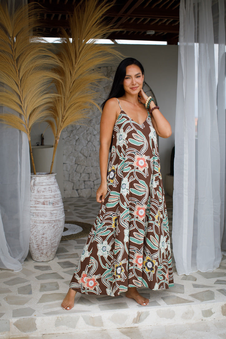chinese dress ladies Tiger Lily Bow Back Maxi Coconut / M/L / Rayon
