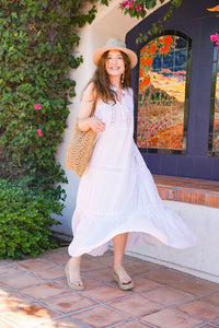 Eyelet Gypsy Maxi Tank Dress | Shop Coco Rose Boutique Beach & Resort Wear