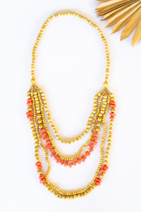Wood & Resin Multi Strand Necklace | Shop Bali Queen