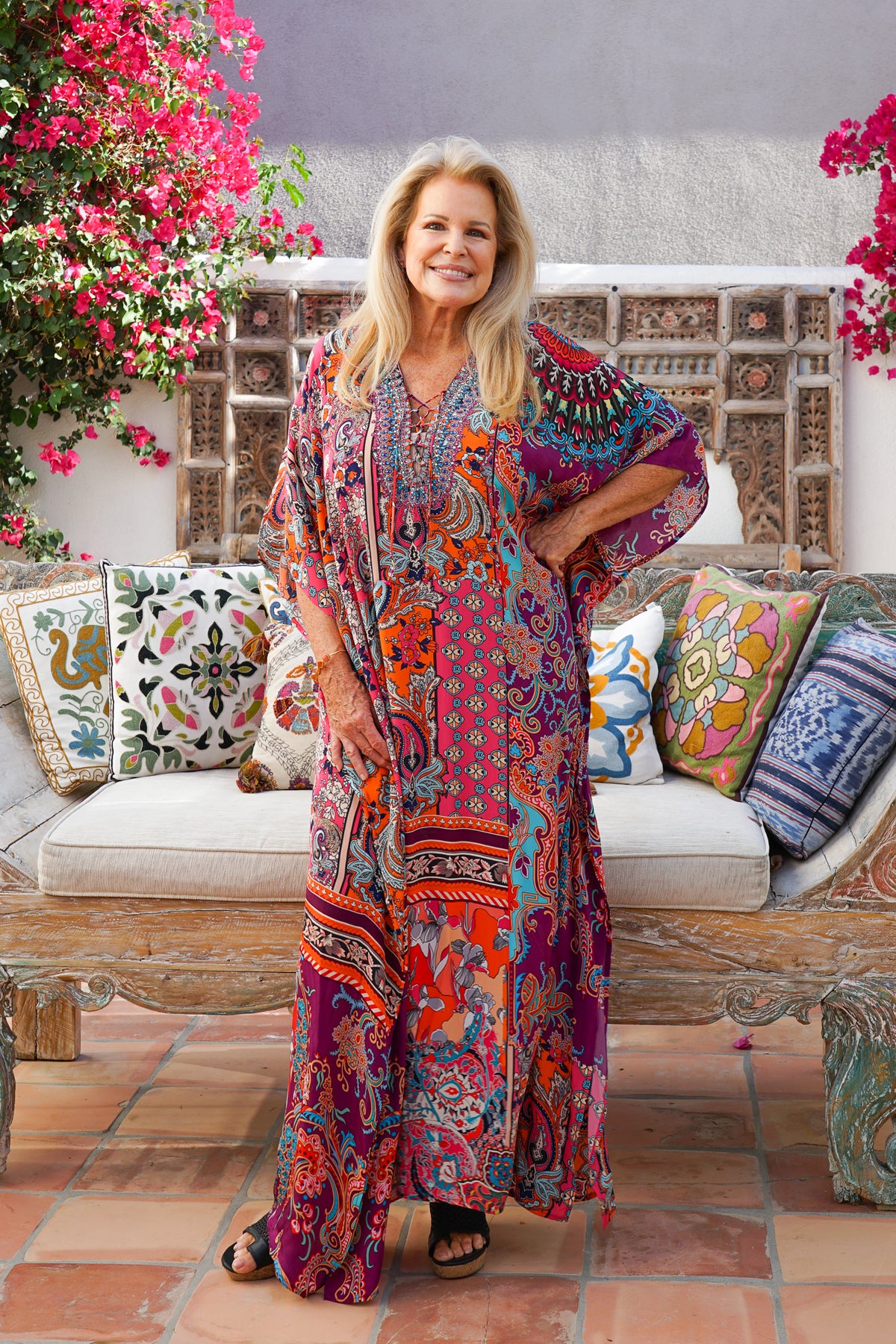 Bombay Jeweled Long Caftan | Shop Coco Rose Boutique Beach & Resort Wear