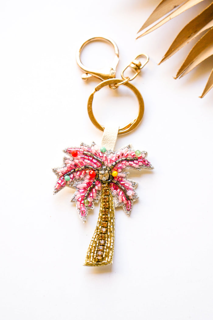 Pink Palms Keychain | Shop Bali Queen