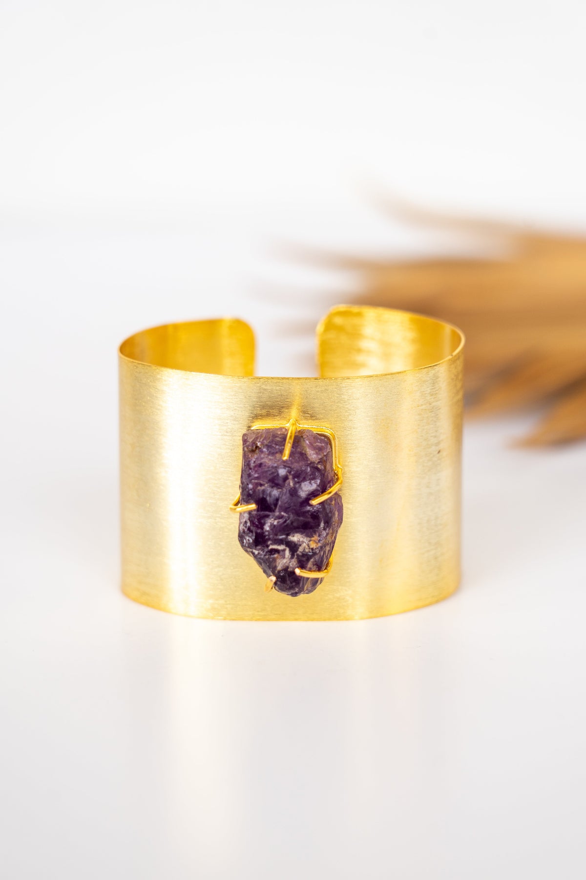 Dasha Amethyst Golden Cuff | Shop Bali Queen
