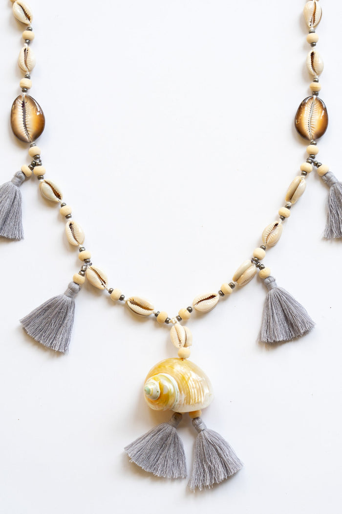 Coco Conch Shell Tassel Necklace | Shop Bali Queen