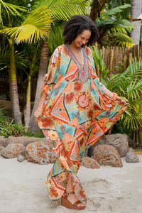 Bombay Jeweled Long Caftan | Shop Coco Rose Boutique Beach & Resort Wear