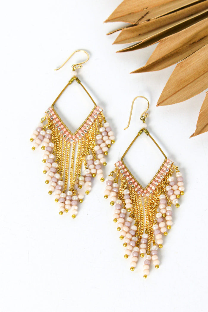 Fringe Thai Crystal Earrings | Shop Coco Rose Boutique Beach & Resort Wear