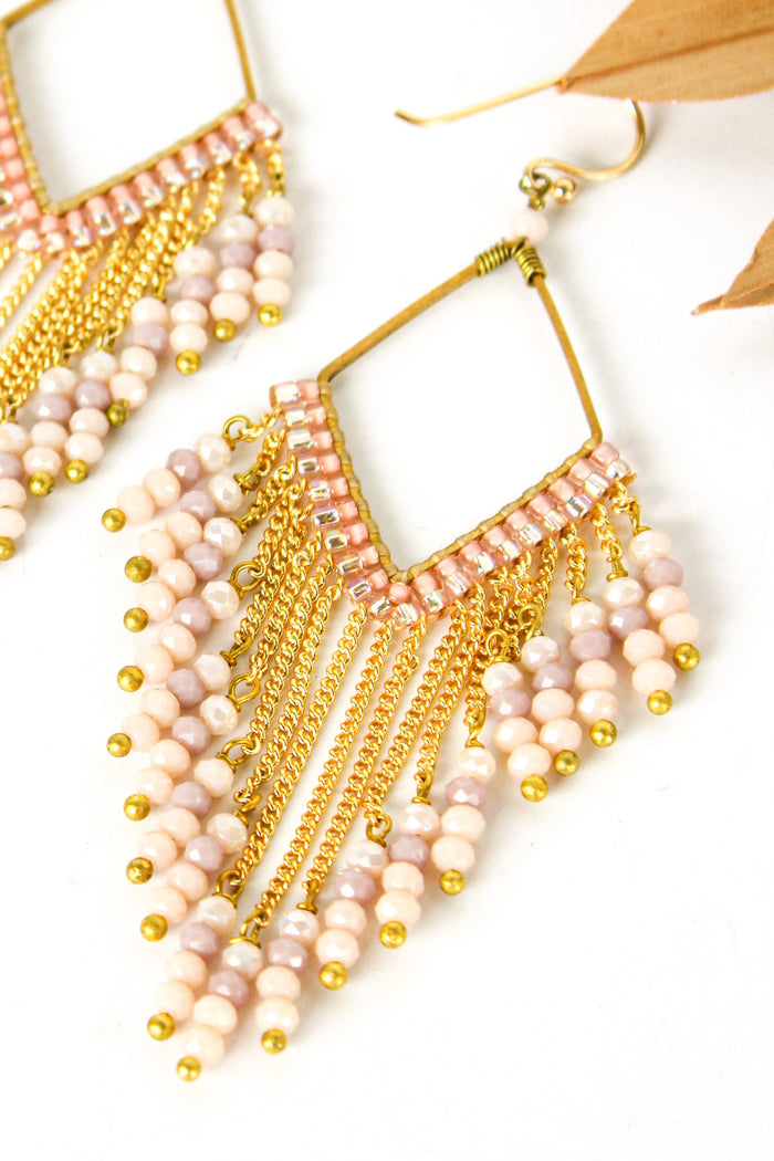 Fringe Thai Crystal Earrings | Shop Coco Rose Boutique Beach & Resort Wear