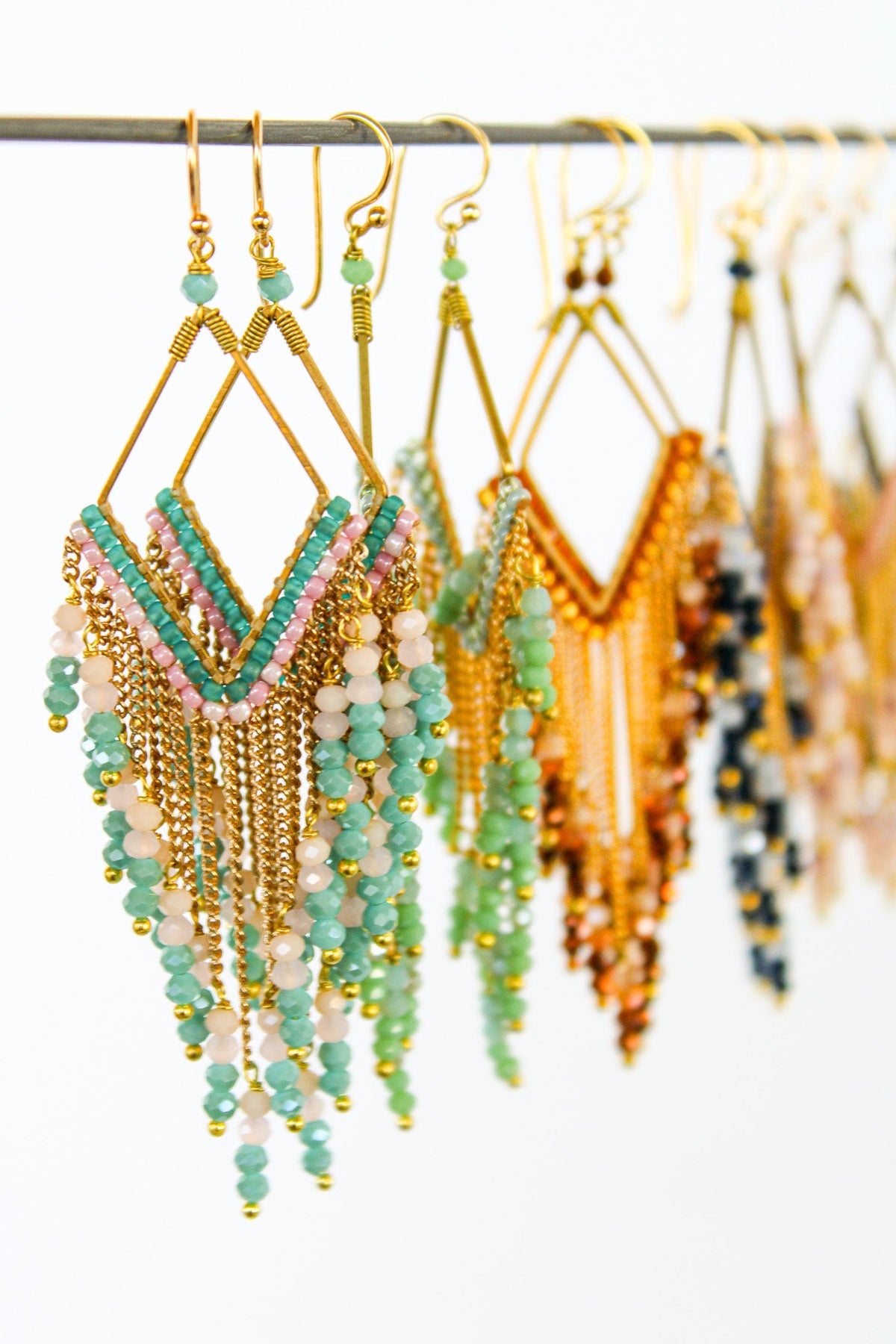 Fringe Thai Crystal Earrings | Shop Coco Rose Boutique Beach & Resort Wear