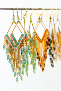 Fringe Thai Crystal Earrings | Shop Coco Rose Boutique Beach & Resort Wear