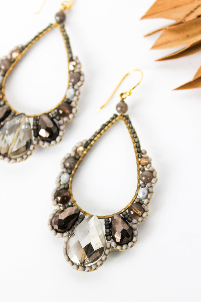 Thai Crystal Scalloped Earrings | Shop Coco Rose Boutique Beach & Resort Wear