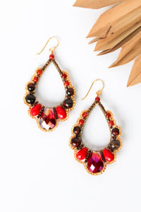 Thai Crystal Scalloped Earrings | Shop Coco Rose Boutique Beach & Resort Wear