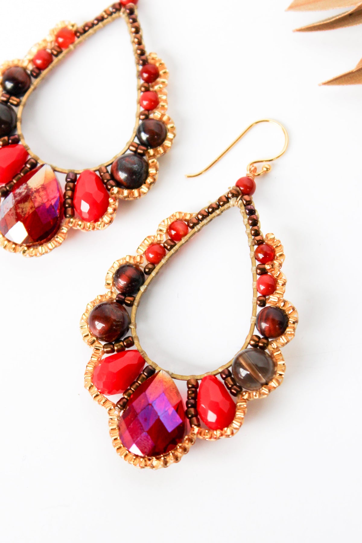 Thai Crystal Scalloped Earrings | Shop Coco Rose Boutique Beach & Resort Wear