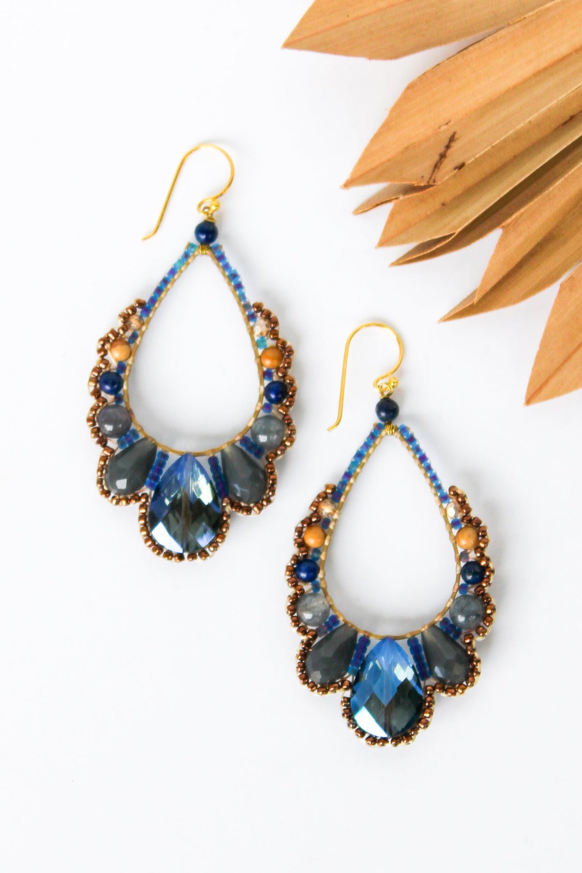Thai Crystal Scalloped Earrings | Shop Coco Rose Boutique Beach & Resort Wear