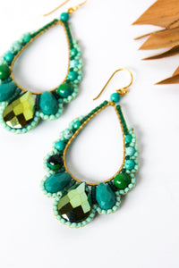 Thai Crystal Scalloped Earrings | Shop Coco Rose Boutique Beach & Resort Wear