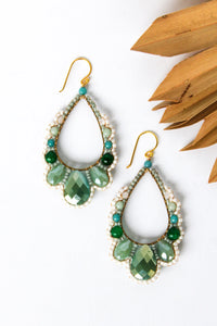 Thai Crystal Scalloped Earrings | Shop Coco Rose Boutique Beach & Resort Wear