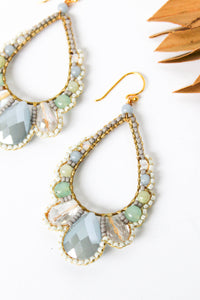 Thai Crystal Scalloped Earrings | Shop Coco Rose Boutique Beach & Resort Wear