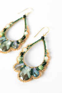 Thai Crystal Scalloped Earrings | Shop Coco Rose Boutique Beach & Resort Wear