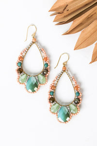 Thai Crystal Scalloped Earrings | Shop Coco Rose Boutique Beach & Resort Wear