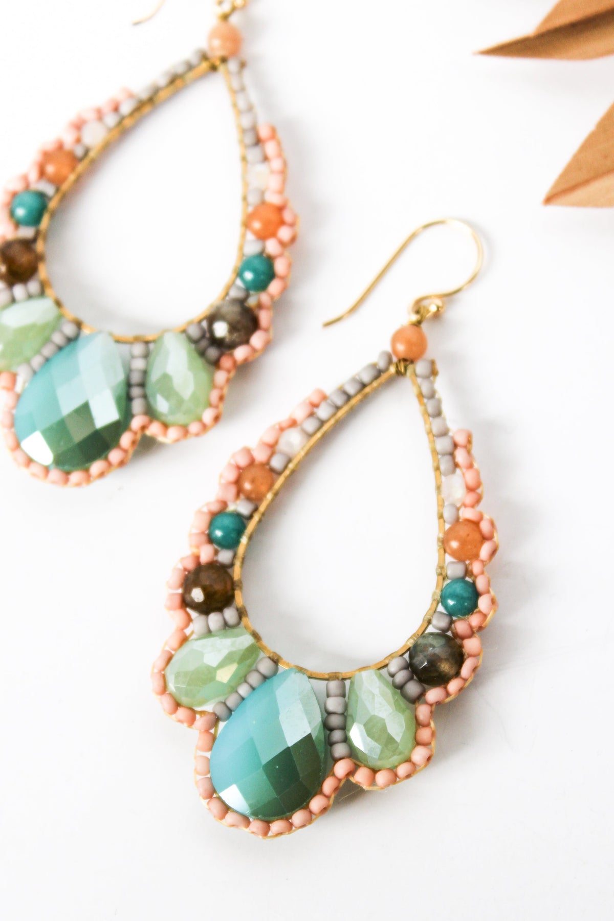 Thai Crystal Scalloped Earrings | Shop Coco Rose Boutique Beach & Resort Wear