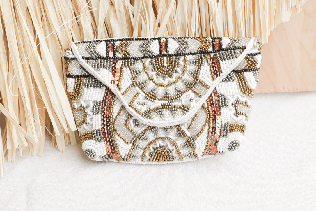 Eden Beaded Pouch | Shop Coco Rose Boutique Beach & Resort Wear