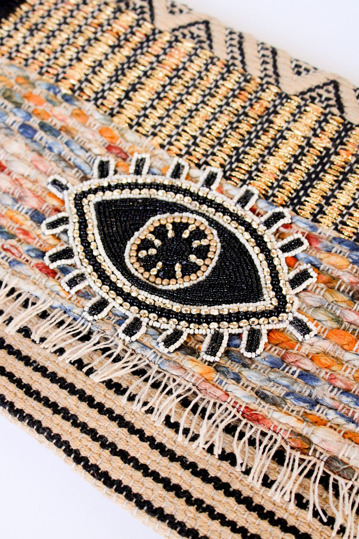 Evil Eye Fringe Clutch | Shop Coco Rose Boutique Beach & Resort Wear