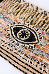 Evil Eye Fringe Clutch | Shop Coco Rose Boutique Beach & Resort Wear