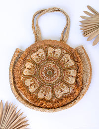Boho Jute Flower Tote | Shop Coco Rose Boutique Beach & Resort Wear