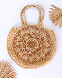 Boho Jute Flower Tote | Shop Coco Rose Boutique Beach & Resort Wear