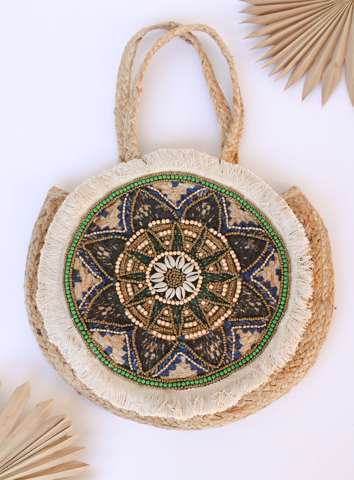 Boho Jute Flower Tote | Shop Coco Rose Boutique Beach & Resort Wear