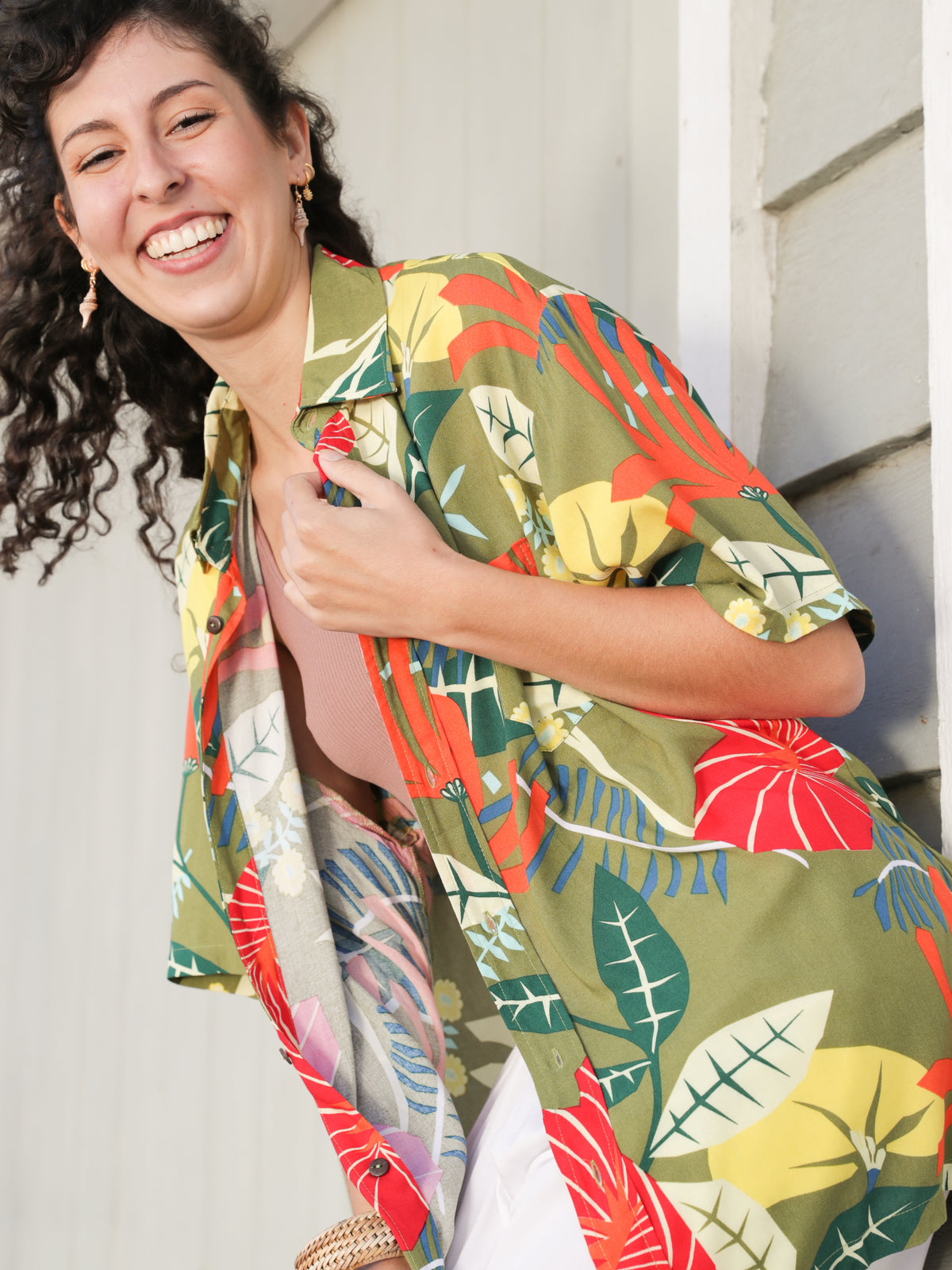 Tiki-licious Button Down Top | Shop Coco Rose Boutique Beach & Resort Wear