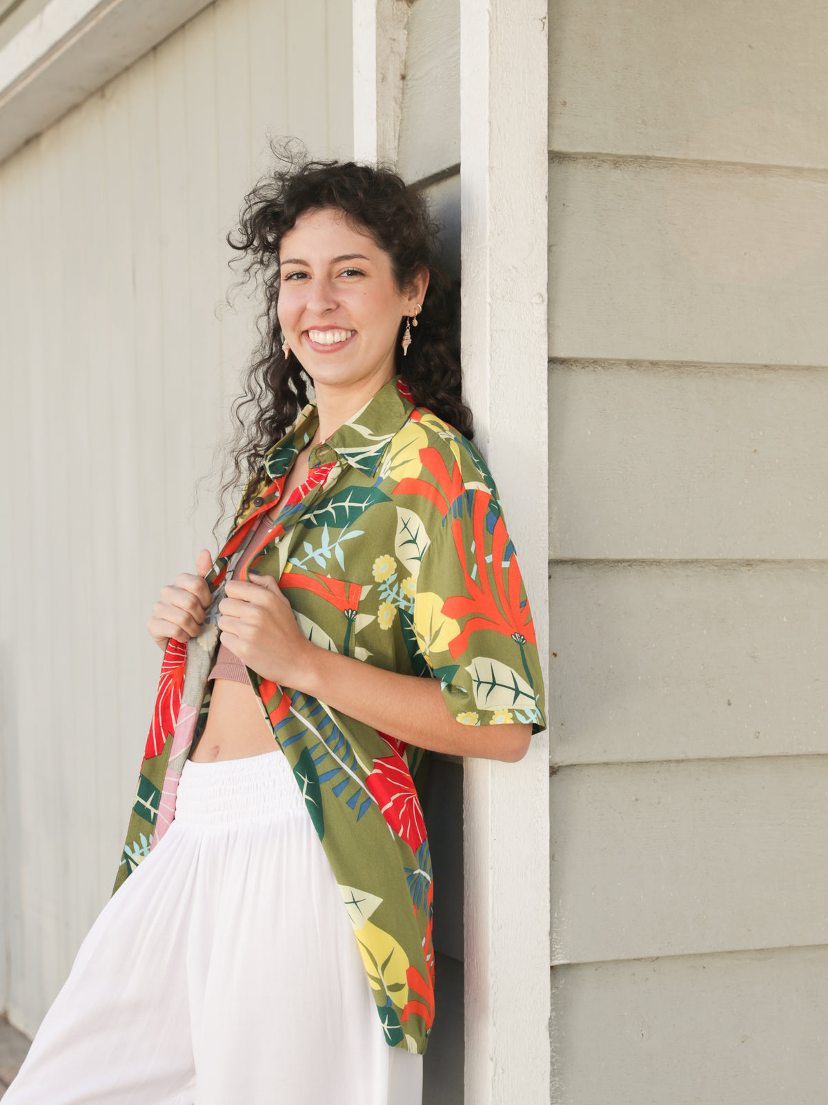 Tiki-licious Button Down Top | Shop Coco Rose Boutique Beach & Resort Wear