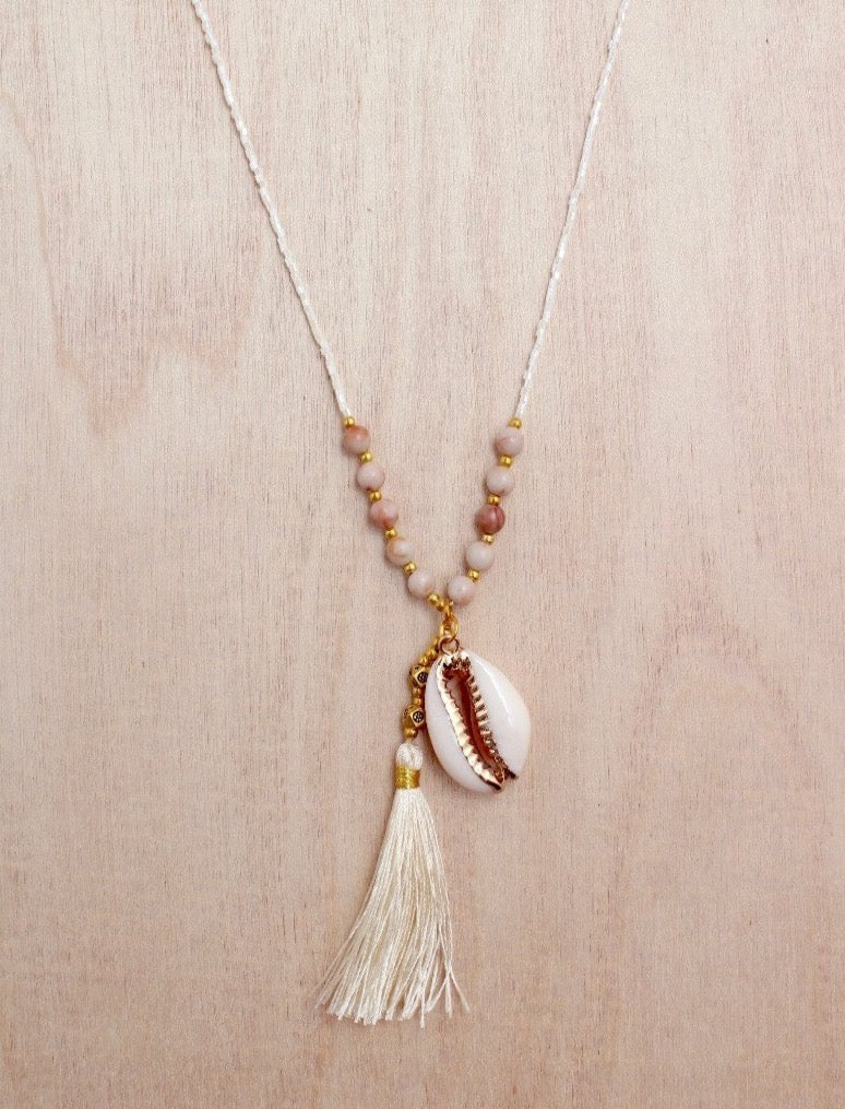 Gold Cowrie Tassel Necklace | Shop Coco Rose Boutique Beach & Resort Wear