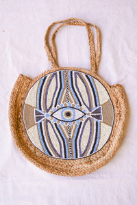 Evil Eye Jute Bag | Shop Coco Rose Boutique Beach & Resort Wear