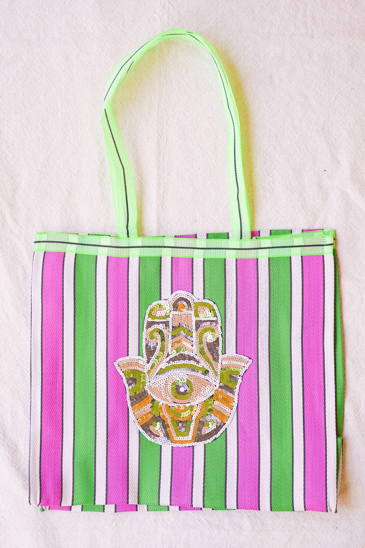 Sequin Hamsa Tote | Shop Coco Rose Boutique Beach & Resort Wear