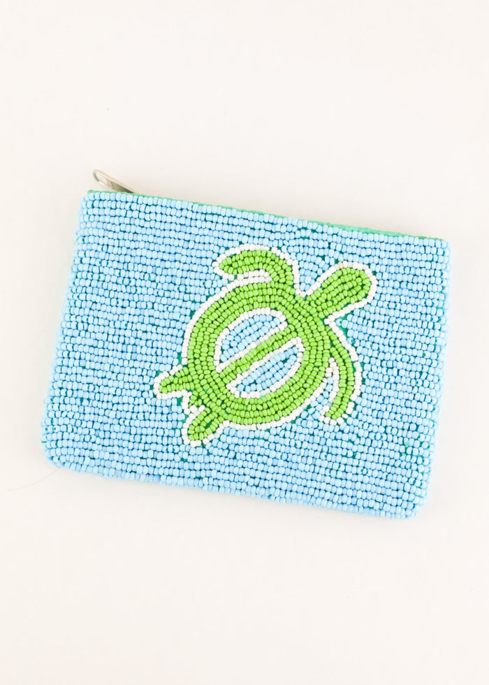 Turtle Beaded Coin Bag