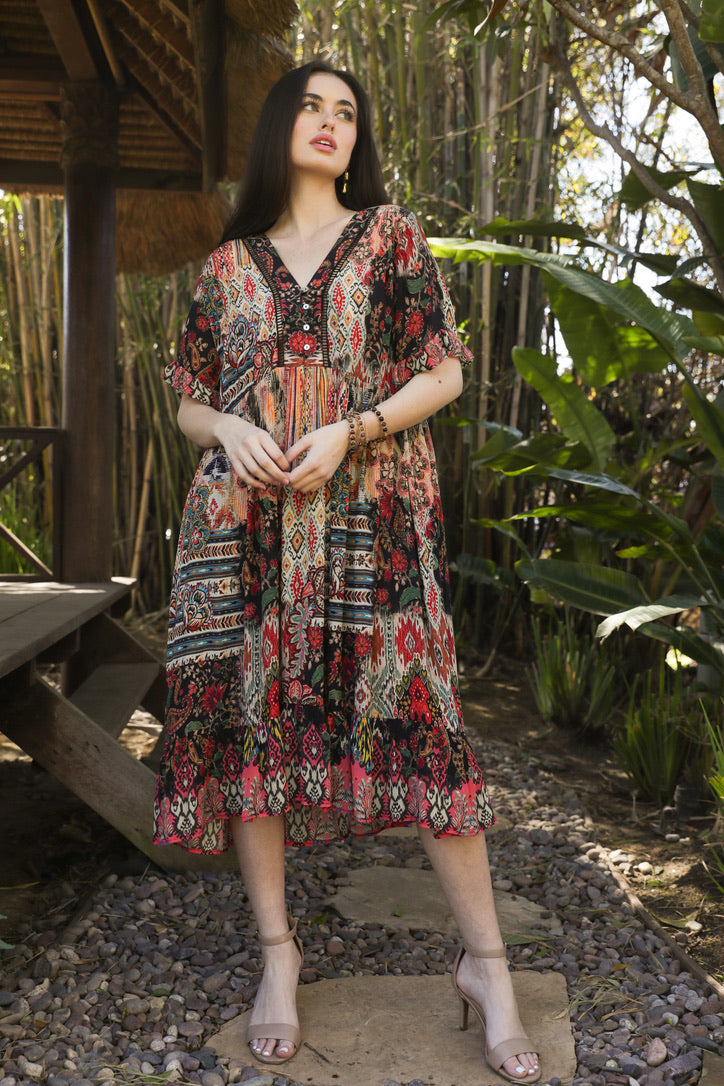 knee length dresses for ladies Bombay Babydoll Midi